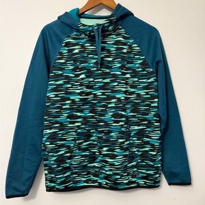 Nike Teal and Black Therma-Fit Hoodie